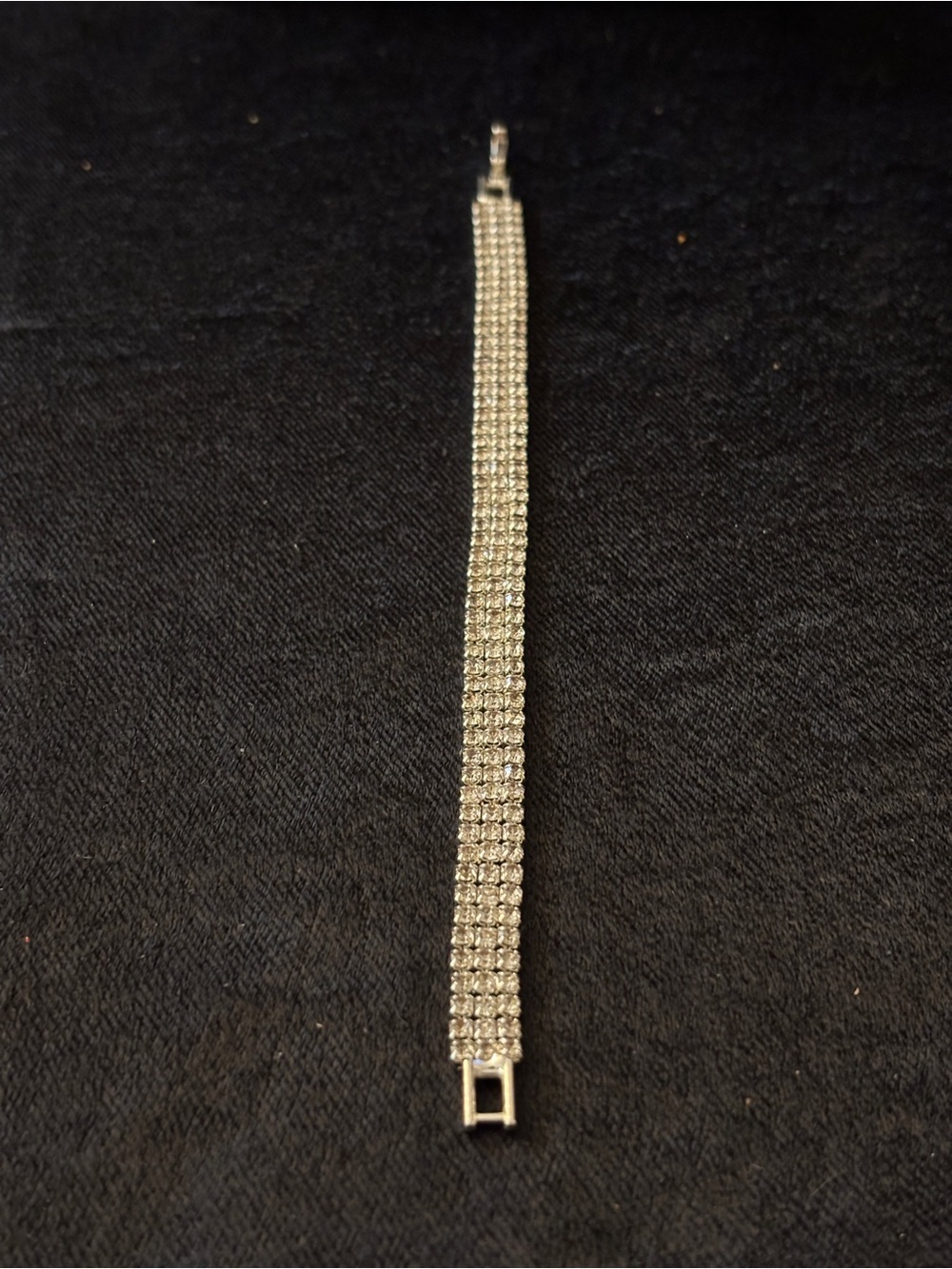 7.8mm Silver Triple Tennis CZ Bracelet 8in. - Picture 13 of 16